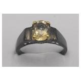 Sterling Silver Citrine Sz 8 Ring Tw 3.3g