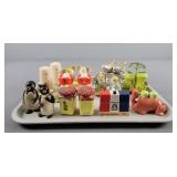 11x The Bid Vintage Plastic Salt & Pepper Shaker