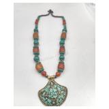 Artisan Boho Vintage Turquoise W/ Opaque Orange