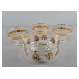 4 Pc Mid-century Modern Serving Bowls