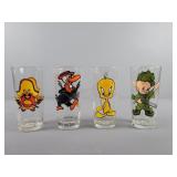 4x The Bid Looney Tunes Glassware