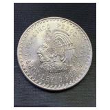 1948 Mexico .900 Silver 5 Pesos Large Coin - 30g