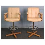 2x The Bid Chromecraft High Quality Swivel Stools