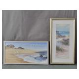 2x The Bid Framed Beach Theme Prints