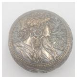 Vintage  Alphonse Mucha Art Nouveau  Brass Bronze