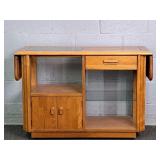 Broyhill Vintage Oak Rolling Dbl Drop Leaf
