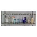 10 Pc Asso Vintage Collectible Glass Bottles & Jar