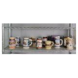 9x The Bid Budweiser Clydesdale Collectible Steins