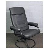 True & Assoc Upholstered Reclining Swivel Chair