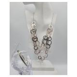 Sterling Silver Clasp Fashion Necklace And