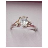 Sterling Silver Avon Teardrop Ring Sz 7