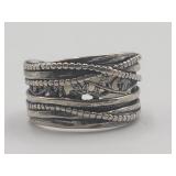 Sterling Silver Israel Sz 10 Ring 8.0g