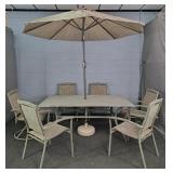 8 Pc Set Metal Patio Dining Set