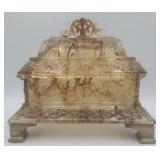 Ornate Marbled  Heavy Resin Art Nouveau Treasure