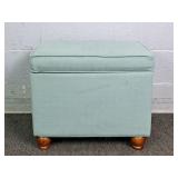 Upholstered Hinged Top Storage Ottoman