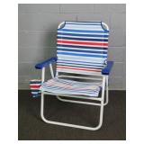 350 Lb Cap. Like New Folding Painted Beach Chair