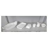 6 Pc Apilco France Porcelain Serving Items