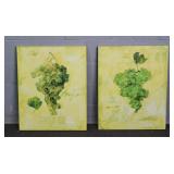 2x The Bid Grapes Print On Canvas