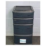Homz Rolling 4 Drawer Plastic Storage Unit