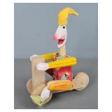 Czech Wooden Jester On A Tricycle