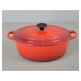 10" Flame Orange Le Creuset Dutch Oven