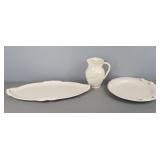 3x The Bid William Sonoma Ceramic Platter& Pitcher