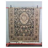 5x8 Multi Color On Black Accent Rug