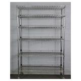 Seville Classics 6 Shelf Rolling Wire Storage Rack