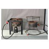 2x The Bid Lp Gas Burners W/ Hoses & Regulators