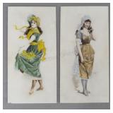 2x The Bid Albemarle Stationary Co Violet Series