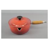 Vintage Le Creuset Enameled Cast Iron Saucepan