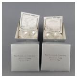 2x The Bid Christkindl Signed Blown Ornaments