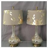 2x The Bid 28" Tall Mercury Style Glass Table Lamp