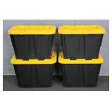 4x The Bid Heavy Duty Plastic Stacking Totes