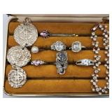 Sparkling Fashion Jewelry Lot Display Not