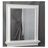 Wood Frame Wall Hung Beveled Mirror