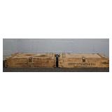 2x The Bid Vintage Wooden Ammo Crates