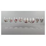 8 Pc Stained-glass Style Wine Glasses