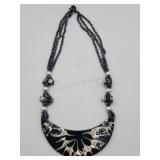 Artisan Moon Shell Black Beaded Multi Strand