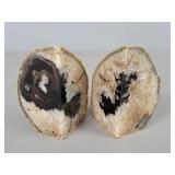 Geode Bookends W/ Gold Edge
