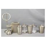 8x The Bid  Brushed Nickel Bath Accessories Set