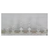Lot Of 6 Glass Candle Holders