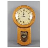 Oak Regulator-style Wall Clock