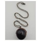 Sterling Silver 20in Vintage Buckeye Necklace.