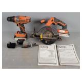 2x The Bid Cordless Drill Driver & 5" Skill Saw