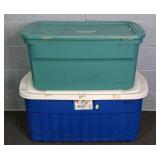 2x The Bid Rubbermaid & Sterilite Xl Plastic Totes