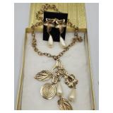 New Art Nouveau Style Jewelry Set Necklace And