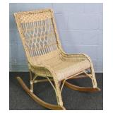 Vintage Woven Natural Rattan Rocker