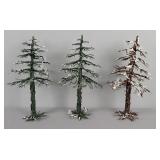 3x The Bid 12" Tall Winter Trees