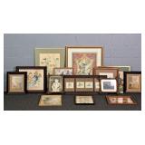 Large Lot Assorted Framed Picturs